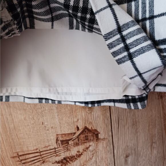 Loft Tartan Plaid Ruffle Detail Wool Blend Skirt Size 6p - Picture 5 of 9